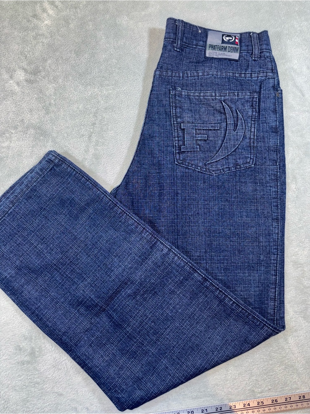 Phat Farm Vintage Textured Denim Jeans Size 32x32